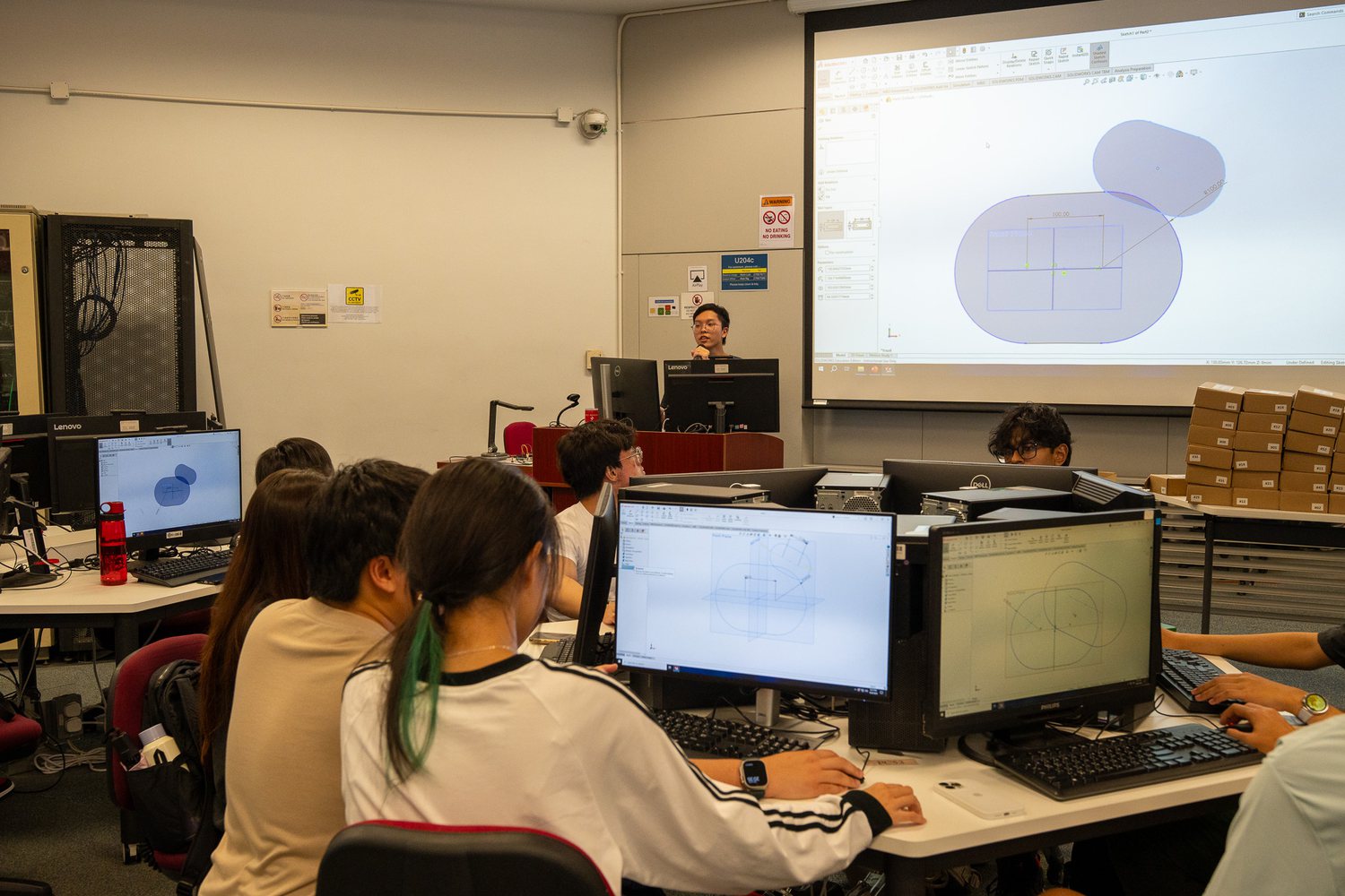 Previous PolyU Robotics Club training session