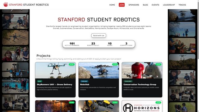 Stanford Student Robotics website