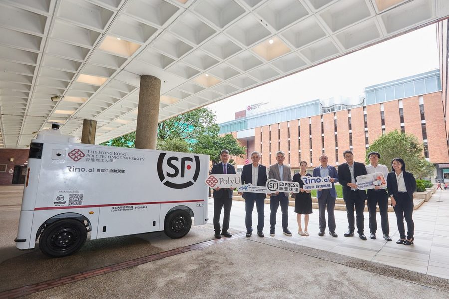 An autonomous logistics van on campus